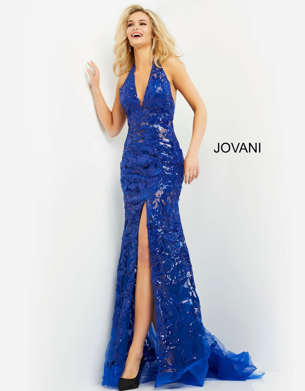 Jovani 8110 Embellished Front Slit Prom ...